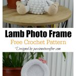 Cute Animal Lamb Photo Frame Free Crochet Pattern