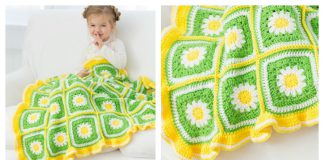 Daisy Garden Blanket Free Crochet Pattern and Video Tutorial