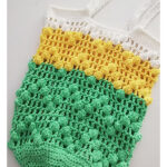 Lace Popcorn Market Bag Free Crochet Pattern