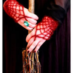 Morticia Spider Webs Gloves Free Crochet Pattern