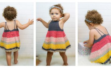 Puff Stitch Baby Dress Free Crochet Pattern