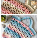 Sea Shells by the Sea Shore Market Tote Bag Free Crochet Pattern and Video Tutorial