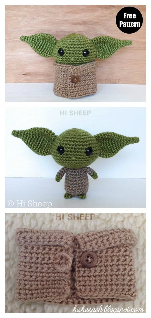 The child Baby Yoda Free Crochet Pattern