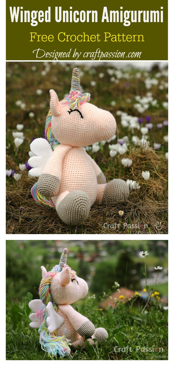 Winged Unicorn Amigurumi Free Crochet Pattern