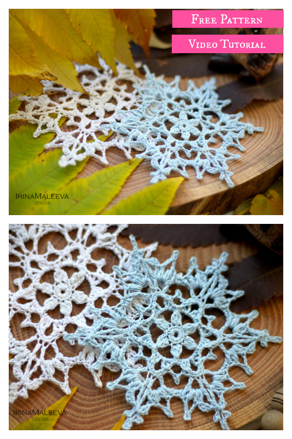 Adele Snowflake Free Crochet Pattern and Video Tutorial