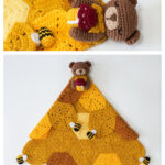 Amigurumi Bear Lovey Blanket Crochet Pattern