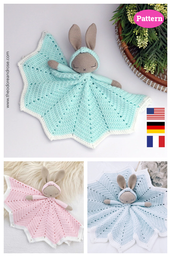 Amigurumi Bunny Lovey Blanket Crochet Pattern