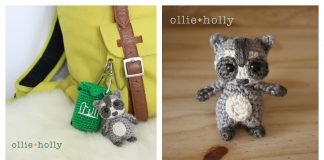 Amigurumi Tiny Raccoon Keychain Free Crochet Pattern