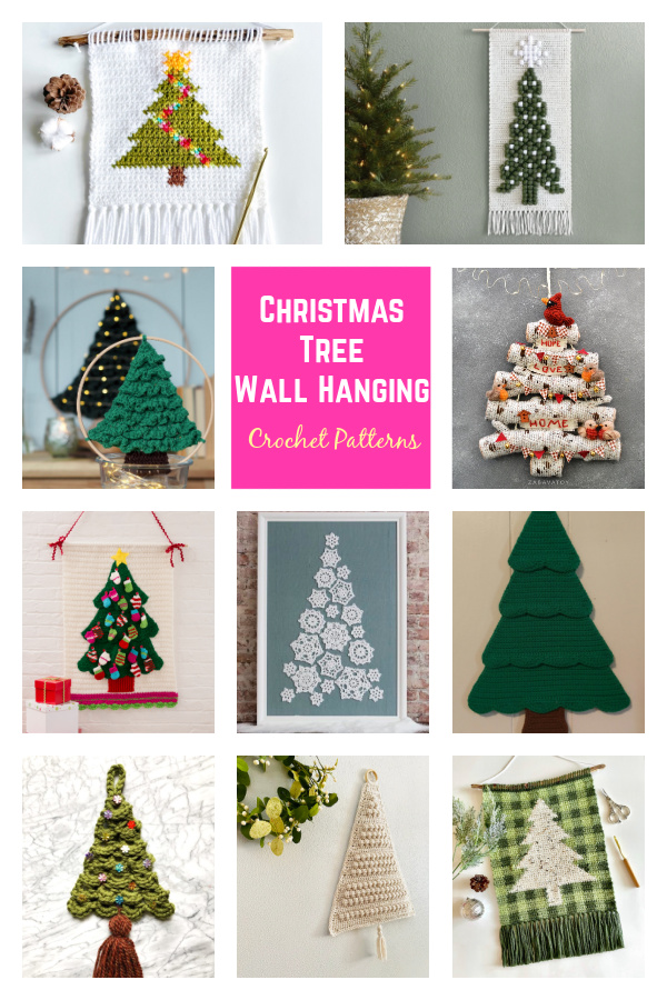 Christmas Tree Wall Hanging Crochet Pattern 