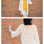Diamond Clusters Cardigan Free Crochet Pattern