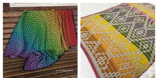 Mosaic Blanket Free Crochet Pattern