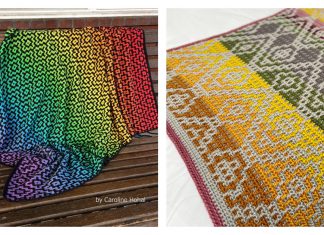 Mosaic Blanket Free Crochet Pattern