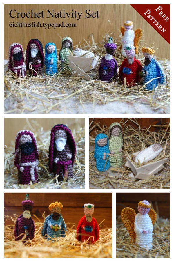 Nativity Set Free Crochet Pattern 