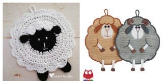 Sheep Potholder Free Crochet Pattern and Paid