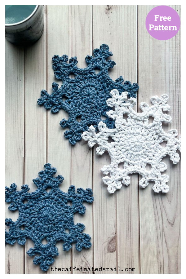 Snowflake Coaster Free Crochet Pattern