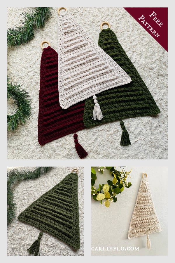 Christmas Tree Wall Hanging Free Crochet Pattern