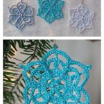 Winter Flower Snowflake Free Crochet Pattern