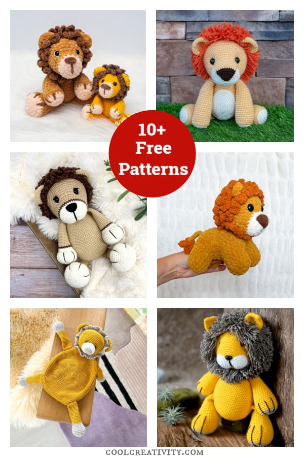 10+ Amigurumi Lion Ragdoll Free Crochet Patterns 