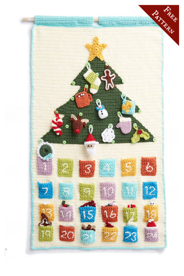 Advent Countdown Calendar Free Crochet Pattern 