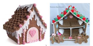 Amazing Candy Cottage Gingerbread House Free Crochet Pattern