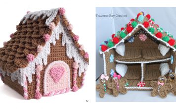 Amazing Candy Cottage Gingerbread House Free Crochet Pattern