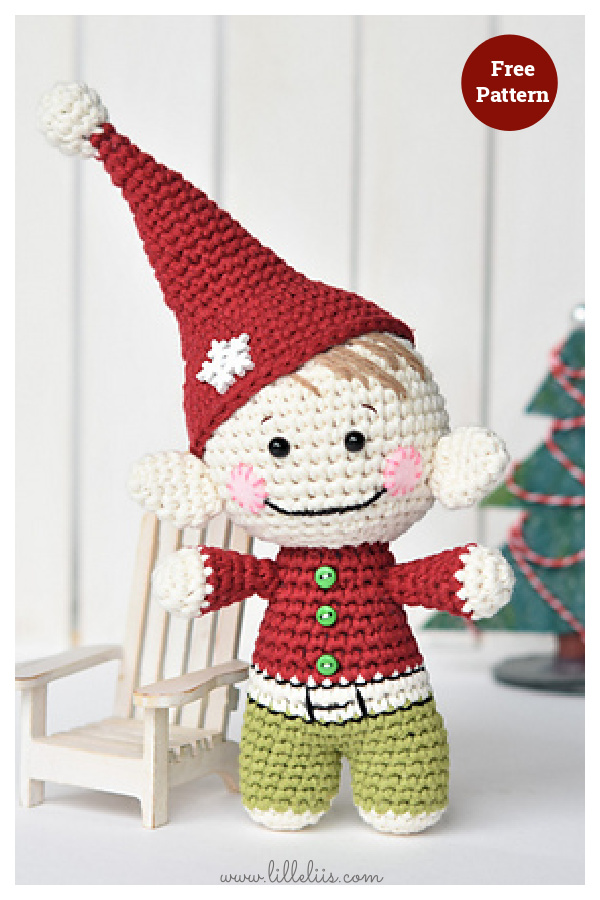 Amigurumi Christmas Elf Free Crochet Pattern