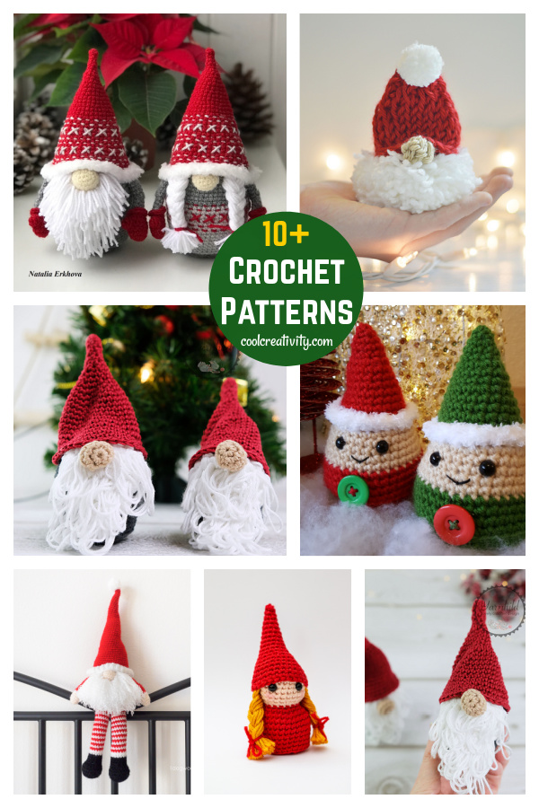 Amigurumi Christmas Gnome Crochet Pattern Free and Paid 