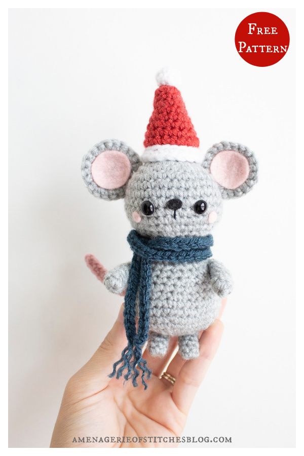 Amigurumi Christmas Mouse Free Crochet Pattern