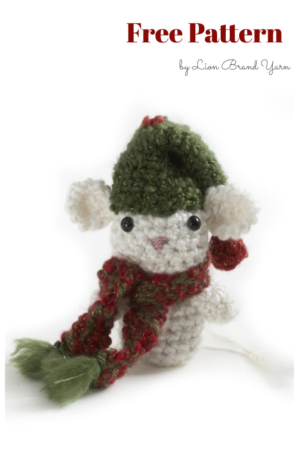 Amigurumi Christmas Mouse Ornament Free Crochet Pattern