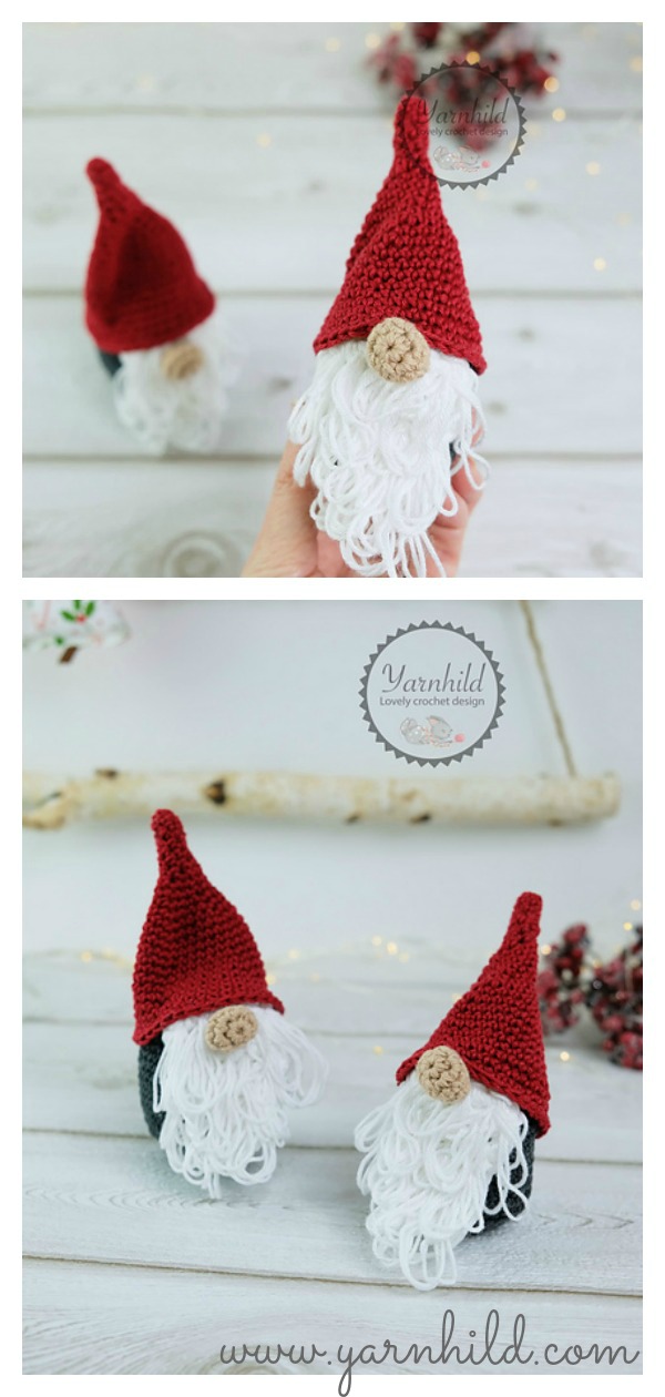 Scandinavian crochet pattern gnome red and blue/crochet Christmas gnome /Crochet PATTERN Christmas gnome /Amigurumi gnome/gift for Christmas