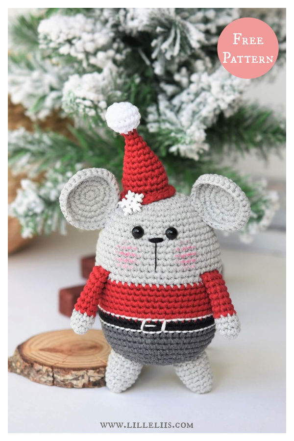 Amigurumi Santa Mouse Free Crochet Pattern