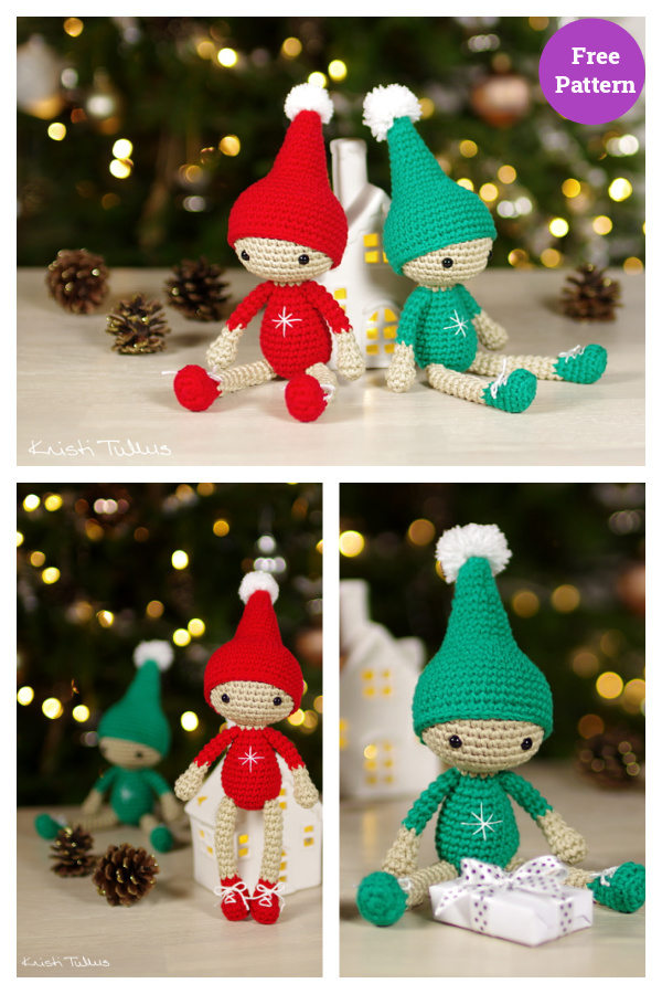 Amigurumi Small Christmas Elf Free Crochet Pattern
