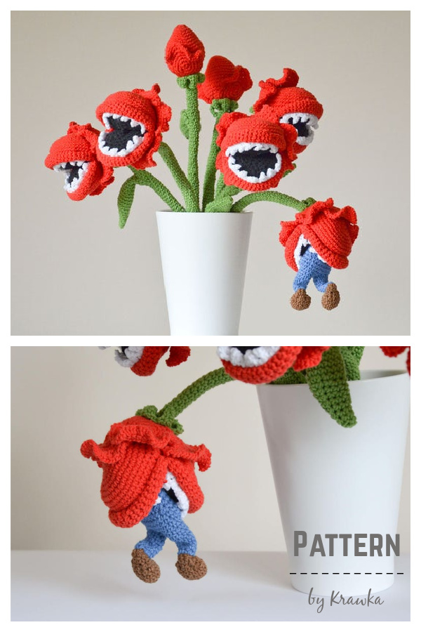 Bouquet of Man-eating Plants Crochet Pattern