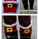 Christmas Holiday Cheer Boot Cuffs Crochet Pattern