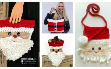 Christmas Santa Bag Free Crochet Pattern