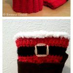 Christmas Santa Boot Cuffs Free Crochet Pattern