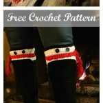 Christmas Snowman Boot Cuffs Free Crochet Pattern