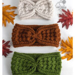 Cinched Ear Warmer Free Crochet Pattern and Video Tutorial