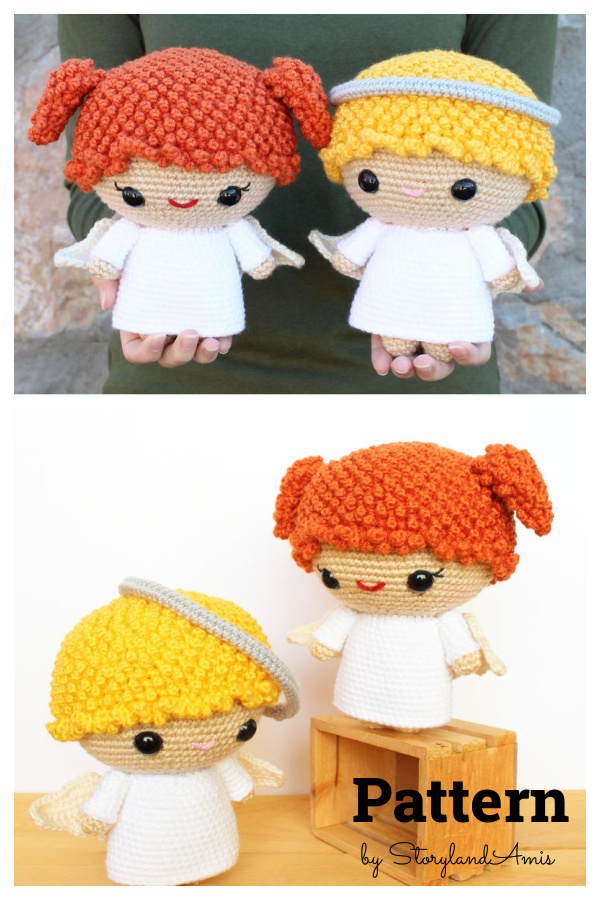 Cuddle-Sized Angel Twins Amigurumi Crochet Pattern 