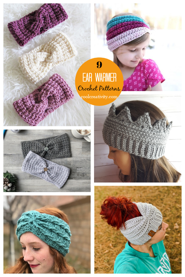 9 Ear Warmer Free Crochet Pattern and Paid 