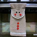 Christmas Gingerbread Man Kitchen Towel Free Crochet Pattern