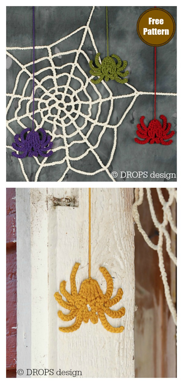 Halloween Spider Ornaments Free Crochet Pattern