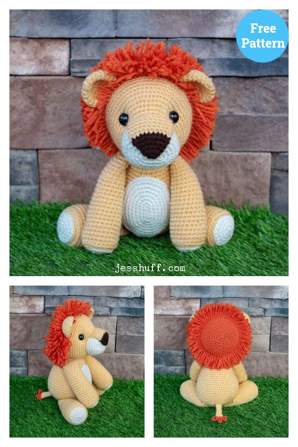 Laurence the Lion Free Crochet Pattern