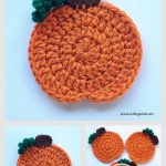 Pumpkin Coasters Free Crochet Pattern