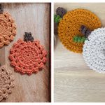 Pumpkin Coasters Free Crochet Pattern