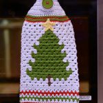 Christmas Tree Kitchen Towel Free Crochet Pattern