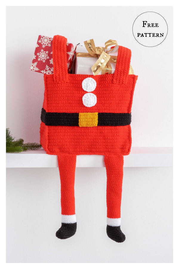 Santa Gift Bag Free Crochet Pattern