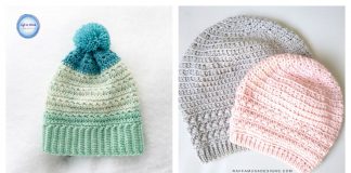 Star Stitch Beanie Hat Free Crochet Pattern