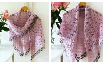Triangle Lace Shawl Free Crochet Pattern