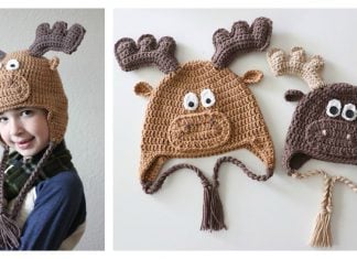 Adorable Moose Hat Free Crochet Pattern
